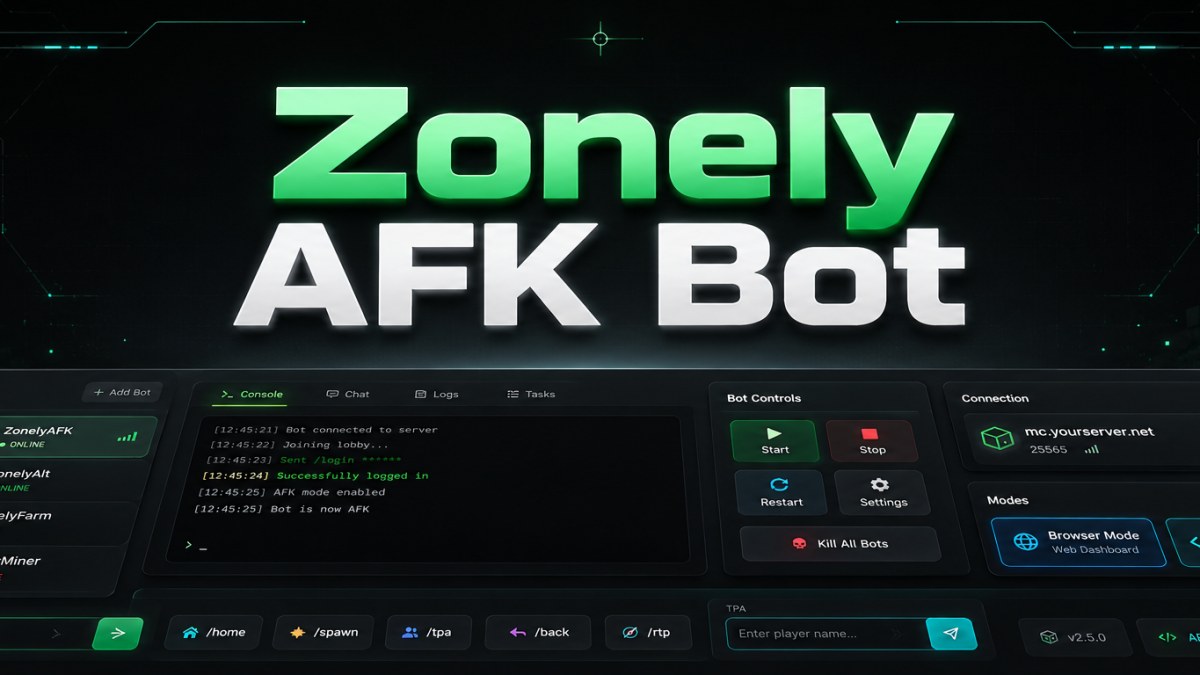 Zonely AFK Bot Hizmeti