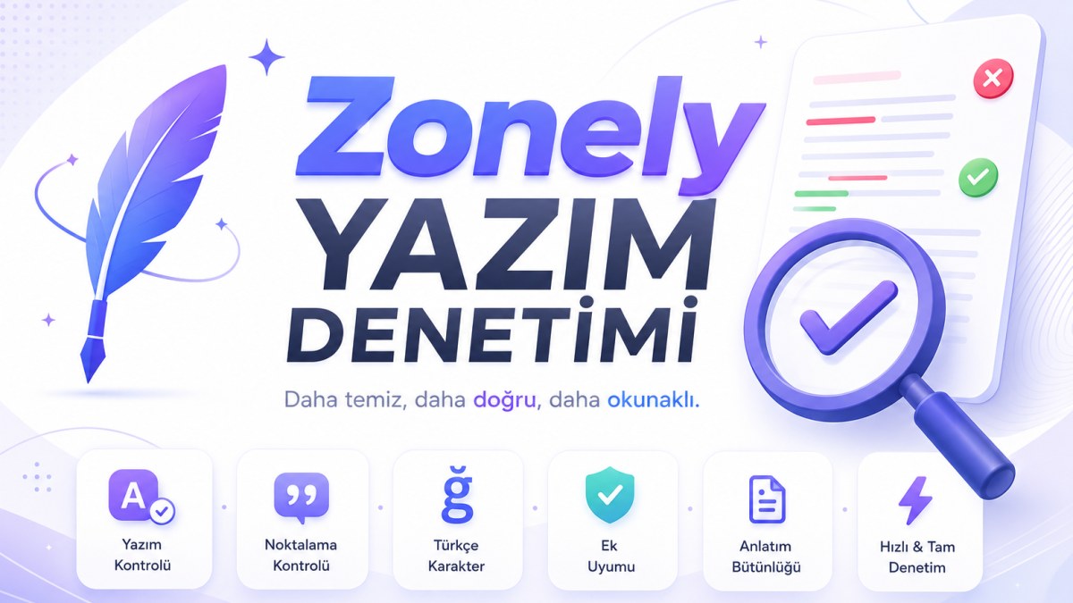 ✍️ Zonely Yazım Denetimiyle Türkçeyi Doğru Yazın!