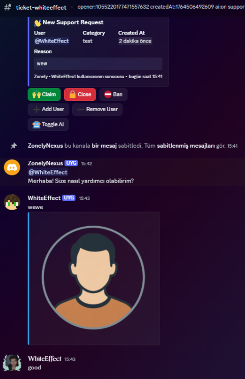 Website support request interface